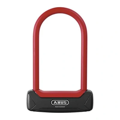 Abbildung von ABUS Bügelschloss Granit Plus 640/135HB150 Extra leichtes Fahrradschloss mit Rundbügel Sicherheitslevel 12 Schwarz/Rot
