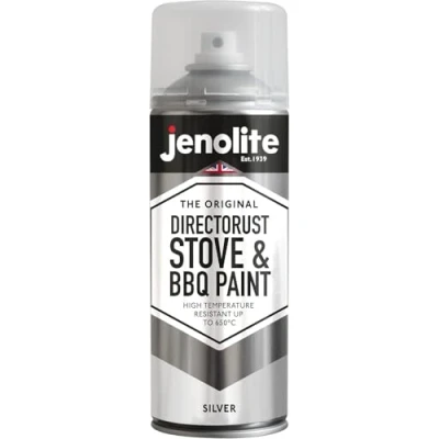 Abbildung von JENOLITE Directorust Sprühfarbe für Grill und Herd, silberfarben, sehr hitzebeständig bis 650 C 400 ml