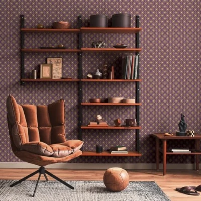 Abbildung von A.S. Création Vliestapete &quot;Retro Chic Grafik Tapete Mustertapete Retro 3D&quot;, matt, Vintage für Schlafzimmer Küche Wohnzimmer Design