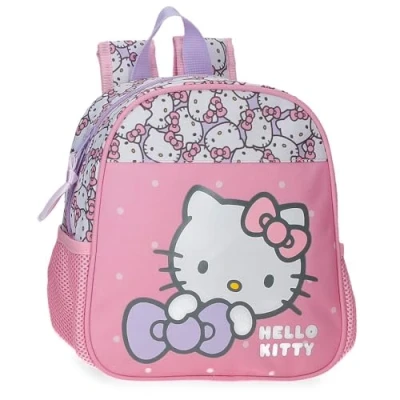 Abbildung von Hello Kitty My Favourite Bow, Kinderrucksack, Schulrucksack, Rosa, breite und verstellbare Träger, aus Polyester, Joumma Bags, Kindergarten Rucksack