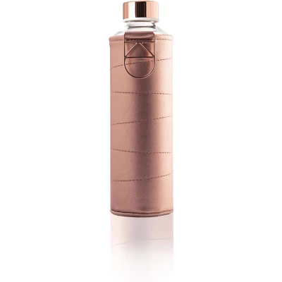 Abbildung von equa Trinkflasche &quot;Mismatch&quot;, Borosilikatglas, mit Kunstlederhülle und Metallgriff
