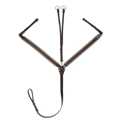 Abbildung von Vorderzeug Leder mit Martingal Pferd START Elastic schwarz/braun