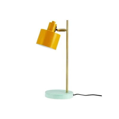 Abbildung von Dyberg Larsen Ocean Tischlampe curry/messing/türkis