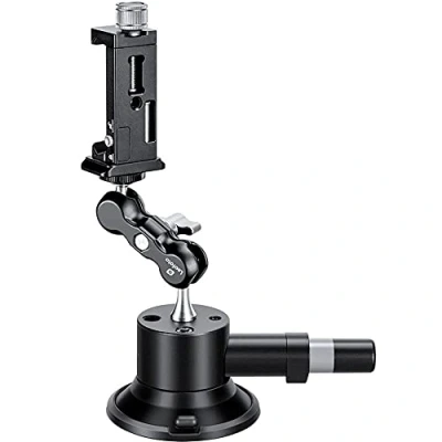 Abbildung von LEOFOTO Stativ SC 01 KIT Saugnapf klein + Gelenkarm Smartphone Halterung