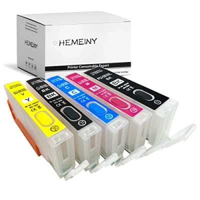 Abbildung von HEMEINY PGI 580XXL CLI 581XXL Nachfüllbare Tintenpatrone kompatibel mit Pixma TS6350 TS6250 TS6151 TS6150 TR8550 TR7550 TS705 TS9550 TS9551C TS8150 TS8151 TS8152 250 TSB. 8251 TS8252 TS9150