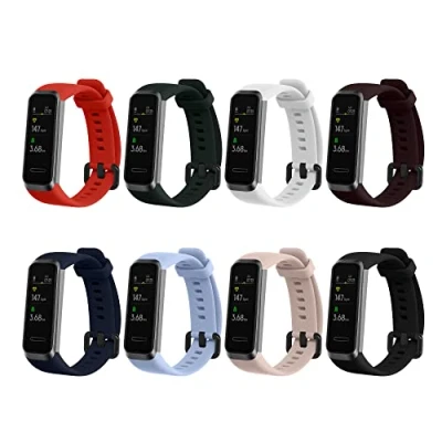 Abbildung von kwmobile Uhrenarmband 8x Sportarmband für Huawei Band 4 Armband, Armband TPU Silikon Großes Set Fitnesstracker verschiedene Farben