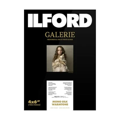 Abbildung von ILFORD GALERIE Mono Silk Warmtone 250 gsm 4x6 Zoll 102 mm x 152 100 Blatt