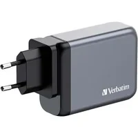 Abbildung von Verbatim GaN Charger 100 W, 4 Ports USB C Ladegerät, Power Adapter mit 3 x und 1 A, Schnellladegerät als Mehrfachstecker, für Apple MacBook, Notebook, iPad, iPhone, Samsung Co