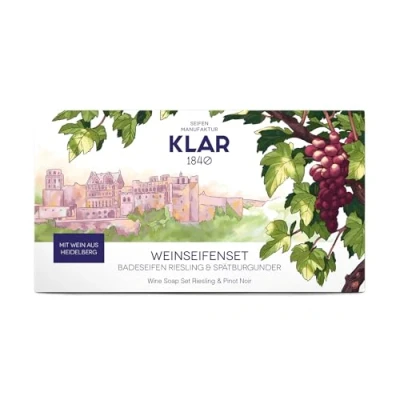 Abbildung von Klar Seifen Weinseifenset, palmölfrei, mit zwei Seifen, geeignet für normale Haut, Seife 11320