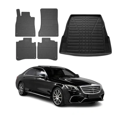 Abbildung von OMAC 4754YPS 484 Fußmattensatz Gummi 5 schwarz MERCEDES BENZ: S Klasse Limousine
