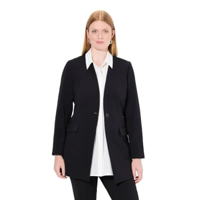 Abbildung von Ulla Popken Punto DI ROMA Blazer, Damen, Größe: 52, Black
