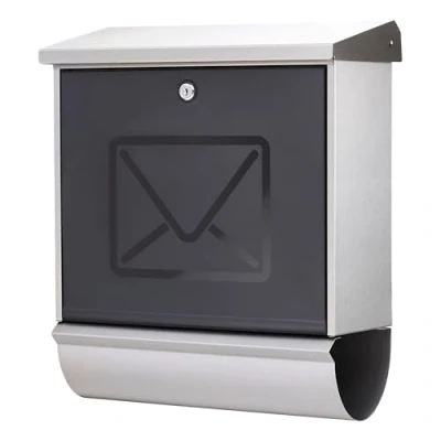 Abbildung von Burg Wächter Briefkasten &quot;Lucca Set 37130 Ni Letter&quot;, mit separatem Zeitungsfach, aus Edelstahl