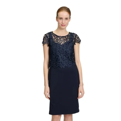 Abbildung von Vera Mont Damen Etuikleid mit Spitze 36, Night Sky