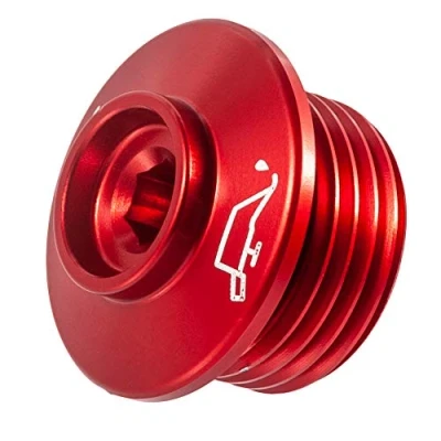 Abbildung von Sinkees Motorradmotorenöl Einfülldeckel M24x2 Aluminium ölschraube für S1000R 2014 2019 S1000RR 2009 S1000XR 2015 (Rot)