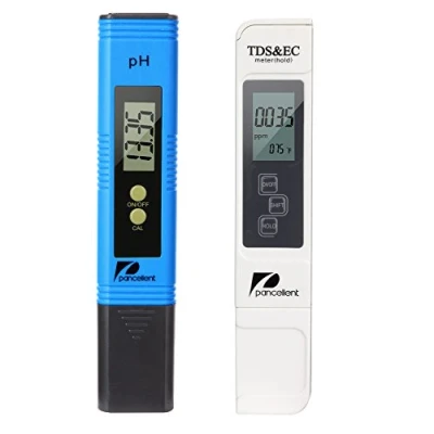 Abbildung von Pancellent PH Messgerät, TDS EC und Temperatur 4 in 1 Set, Wasserqualität Tester(ATC) für Trinkwasser/Schwimmbad/Aquarium/Pools, Leitwertmessgerät mit hoher Genauigkeit LCD Display (Blau)