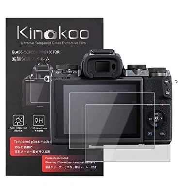 Abbildung von kinokoo Gehärtetes Glas für Olympus E M5/E P3 Kristallklarer Film M5 Displayschutzfolie Blasenfrei/Kratzfest(2er Pack)