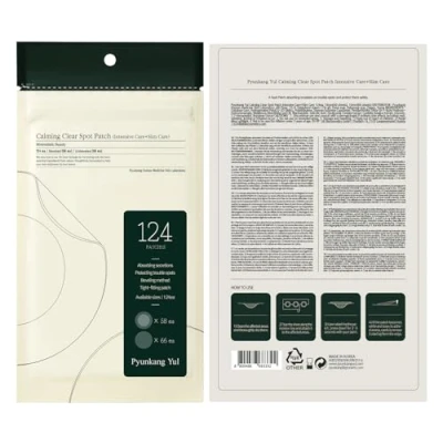 Abbildung von Pyunkang Yul Beruhigendes Clear Spot Patch (Intensiv + Slim Care), 124 Stück Hydrokolloid Akne Pflaster, einfache und unsichtbare Abdeckung von Pickeln, Hautunreinheiten Pickeln für Nase, Kinn u