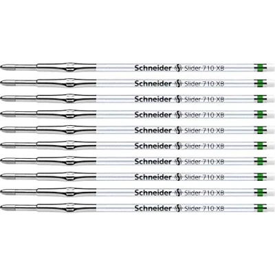 Abbildung von Schneider 171004 Slider 710 Kugelschreibermine (ViscoGlide Technologie, Strichbreite XB) 10 Stück grün