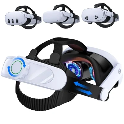 Abbildung von HELLCOOL Komfort Headstrap Kompatibel mit Meta Quest 3S/Quest 3/Quest 2, Head Strap Zubehör für 2/3/3S, Reduzieren Sie Gesichtsstress, Leichtgewicht
