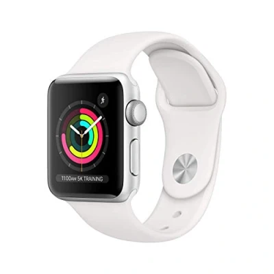 Abbildung von Apple Watch Series 4 (GPS, 40mm) Aluminiumgehäuse Silber mit Sportarmband Weiß (Generalüberholt)