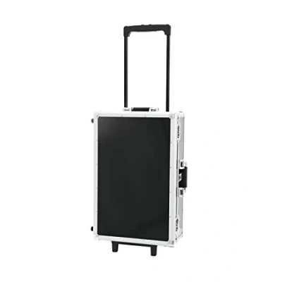 Abbildung von ROADINGER CD Case schwarz 120 CDs mit Trolley schwarzem Aluminiumgehäuse und Teleskopgriff