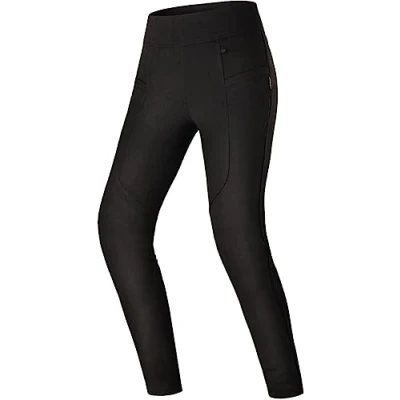 Abbildung von SHIMA CRUZ 2.0 Motorradleggins Damen Atmungsaktive, Elastische, Slim Fit Biker Leggins mit DuraQL Schicht, Fit, Knie und Hüft Protektoren (Schwarz, M)