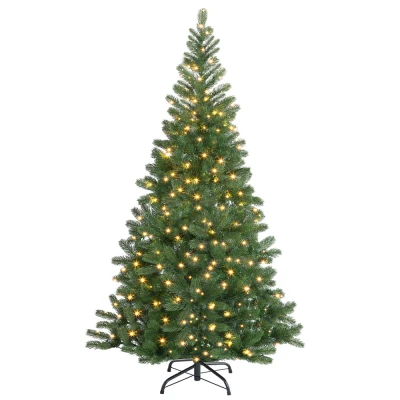 Abbildung von Casaria Künstlicher Weihnachtsbaum, 140 cm LED Lichterkette Edeltanne 470 Spitzen Naturgetreu