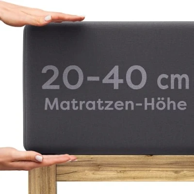Abbildung von Wolkenfeld Spannbettlaken Boxspringbett Bettlaken Spannbetttuch für Matratzen bis 40cm, Baumwolle, Gummizug: Starker &amp; Flexibler Super Stretch Gummizug maximalen Halt, Elastisch Rutschfest: 90x200, 140x200, 160x200, 180x200 Übergrößen
