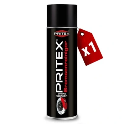 Abbildung von PRITEX Bremsenreiniger Spray 500 ml Auto Teilereiniger zur Entfettung von Bremsen, Kupplungen, Motor &amp; Maschinenteilen rückstandsfrei umweltneutral