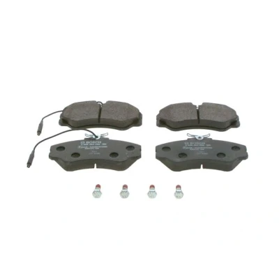 Abbildung von BOSCH 0 986 460 998 Bremsbelagsatz Low Metallic mit integriertem Verschleißsensor Montageanleitung, Anti Quietsch Blech, Schrauben