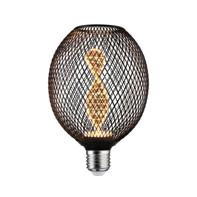 Abbildung von Paulmann 290.86 Metallic Glow Standard 230V LED Globe Helix E27 110lm 3,5W 1800K Schwarz