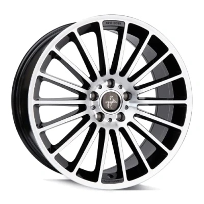 Abbildung von KESKIN 5 loch 18Zoll 112mm Alufelge KT15 Speed mattschwarz Front poliert KT158018511245BFP Felge