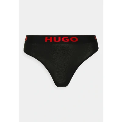 Abbildung von HUGO Thong Sporty LOGO String, Damen, Größe: XL, Black
