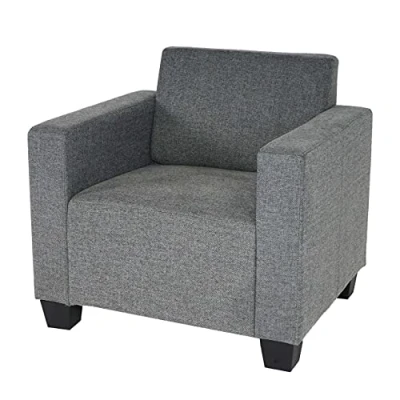 Abbildung von Mendler Sessel Loungesessel Lyon AM, Stoff/Textil grau