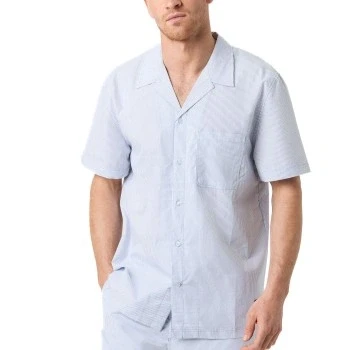 Abbildung von Björn Borg CORE Resort Nachtwäsche Shirt, Herren, Größe: Small, Blue/white