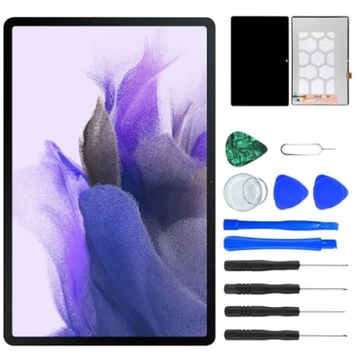 Abbildung von NB+ Touchscreen LCD Ersatz für Samsung Galaxy Tab S7 FE 2021 12,4 Zoll Display Einheit Digitizer Front Glas Scheibe Schwarz mit Werkzeug
