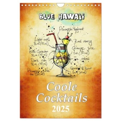 Abbildung von Coole Cocktails (Wandkalender 2025 DIN A4 hoch), CALVENDO Monatskalender