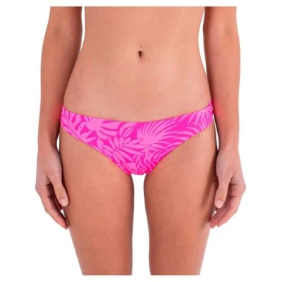 Abbildung von Hurley Damen Jungle Walk Moderate Bottom Bikinihöschen, Pink Punch, S