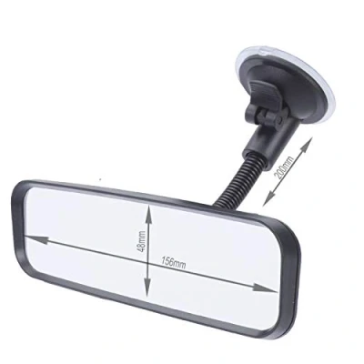 Abbildung von Carstylingshop Zusatz Rückspiegel, Toter Winkel Spiegel, Kinder Beobachtungsspiegel, Rücksitzkontrolle, Fahrschul Spiegel mit gerader Spiegelfläche 55x164mm (200mm Gooseneck)