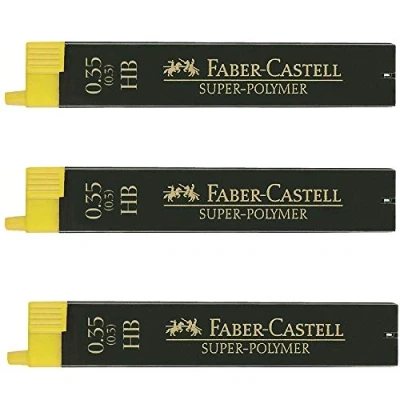 Abbildung von FABER CASTELL 120300 Feinmine Super Polymer, 0,35 mm, Härtegrad HB, 12 Stück