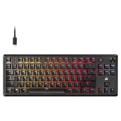 Abbildung von Corsair K70 Core TKL RGB Tenkeyless Mechanische Gaming Tastatur, MLX Red V2, vorgeschmiert, akustische Dämpfung, ABS Abdeckungen, QWERTY ES Schwarz