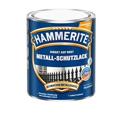 Abbildung von Hammerite metallschutzlack glänzend hellgrau 750ml