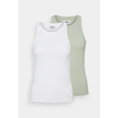 Abbildung von ONLY Onllindsay TANK 2 PACK Top, Damen, Größe: XXS, Cloud dancer