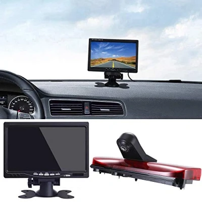 Abbildung von 7 Zoll TFT LCD Farbdisplay Auto Monitor + 1280*720 Pixel 1000TV Linien Super HD Rückfahrkamera für Transit Connect 2014 2017 van Bremslicht 3 dritte Transporter Business MPV SUV Bus