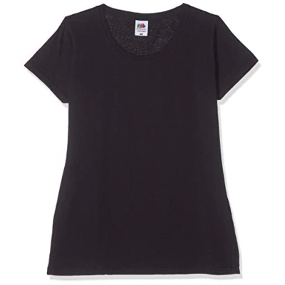 Abbildung von Fruit of the Loom Damen Lady fit Original Tee, 3 Pack T Shirt, Schwarz (Black 36), 30 (Herstellergröße: X Small) (3er Pack)