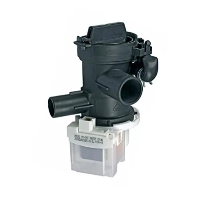 Abbildung von Ablaufpumpe Pumpe + Stutzen Filter Waschmaschine Bosch Siemens 145212