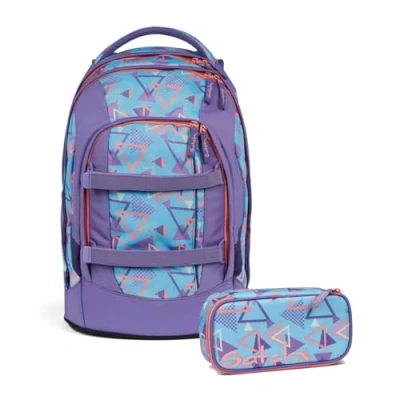 Abbildung von Satch Schulranzen Schulrucksack Set PACK 80s Dance 2 teilig (2 teilig), Laptop Fach, Your Size System,