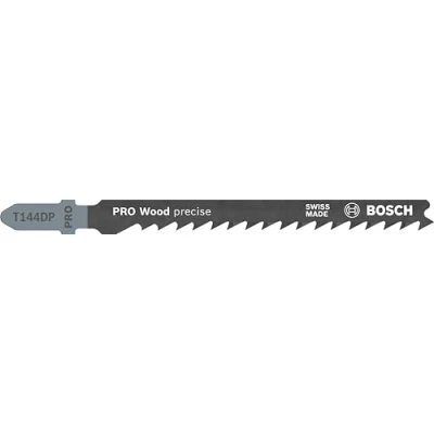 Abbildung von Bosch 3x PRO Wood precise T144DP Stichsägeblatt (für Weichholz, Länge 100 mm, Professional Zubehör Stichsäge)