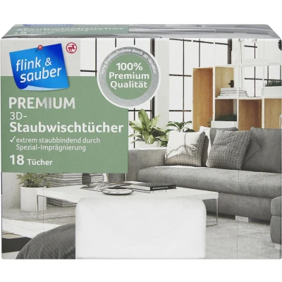 Abbildung von flink &amp; sauber Staubfangtücher 80% Polyester, 20% Polyamid