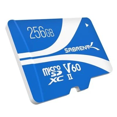 Abbildung von SABRENT Micro SD Karte 256GB V60 Rocket, microSDXC Speicherkarte, 8K Video, A1, UHS II kompatibel (SD MT60 256GB)